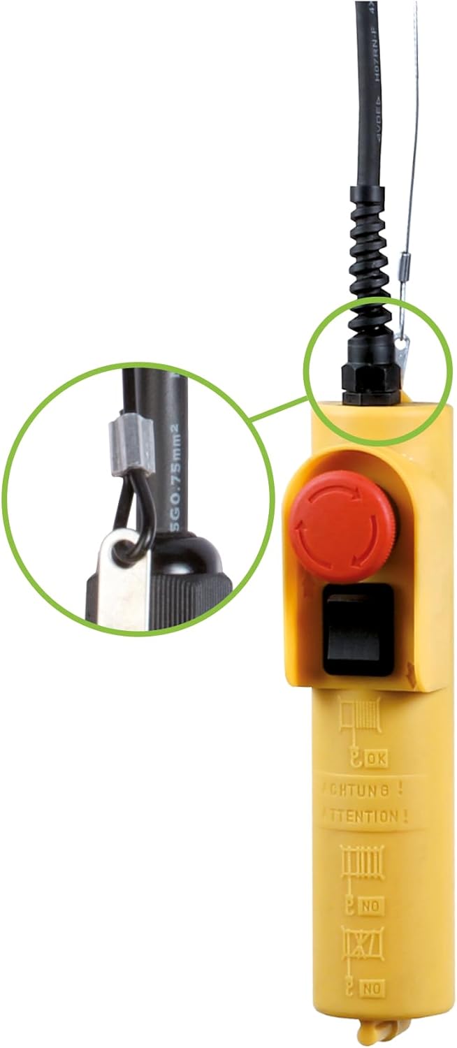 RIBIMEX PE100/200PT Elektro-Hebezeug 100/200 kg, 480 W, Seil 12 m