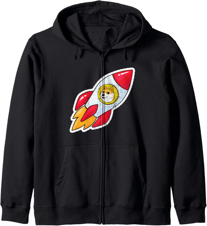 Lustiges Crypto Moon Dogecoin Sarkastisches Cryptocurrency Kapuzenjacke