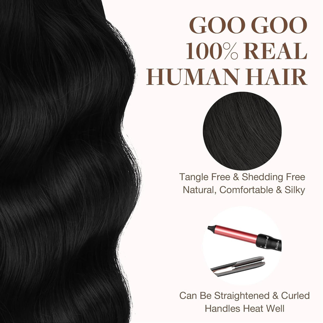 GOO GOO Tape in Extensions Echthaar, Tape Extensions Echthaar, 40cm 50g 20pcs, Extensions Echthaar,