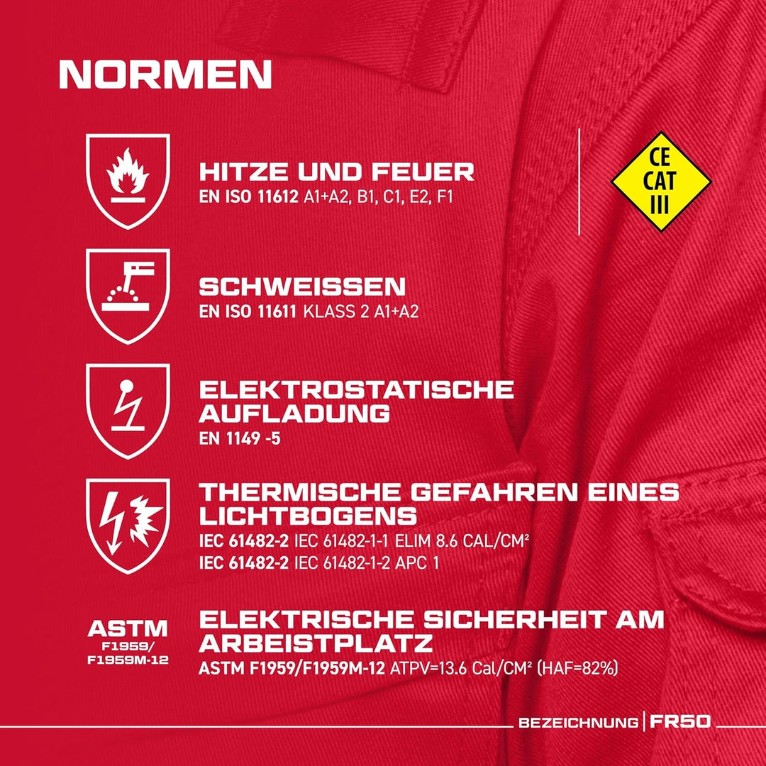 Portwest FR50 Herren Reflektierende Flammenbeständige FR-Antistatische Overallbogen-Beweis-Overalls