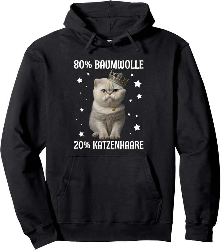 80% Baumwolle 20% Katzenhaare Katze Lustig Pullover Hoodie