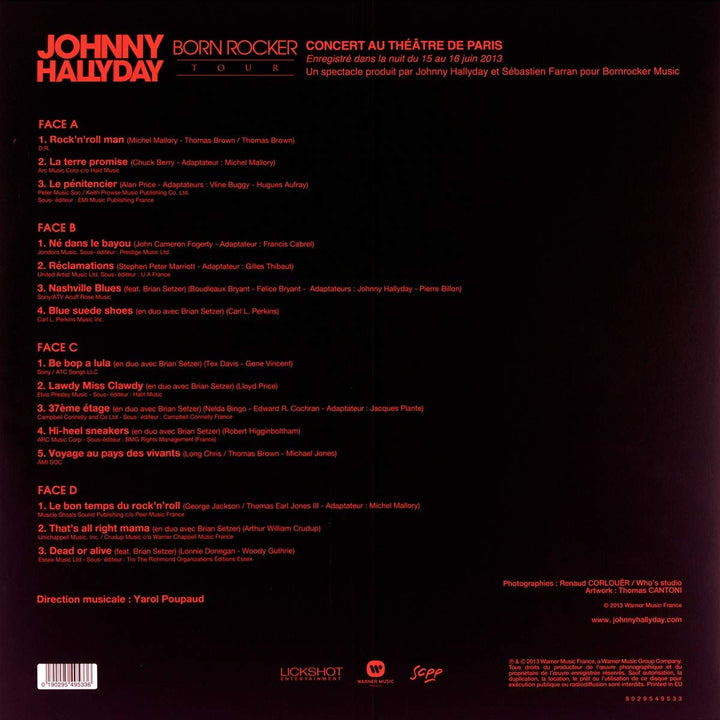 Born Rocker Tour (Live au Théâtre de Paris), Vinyl