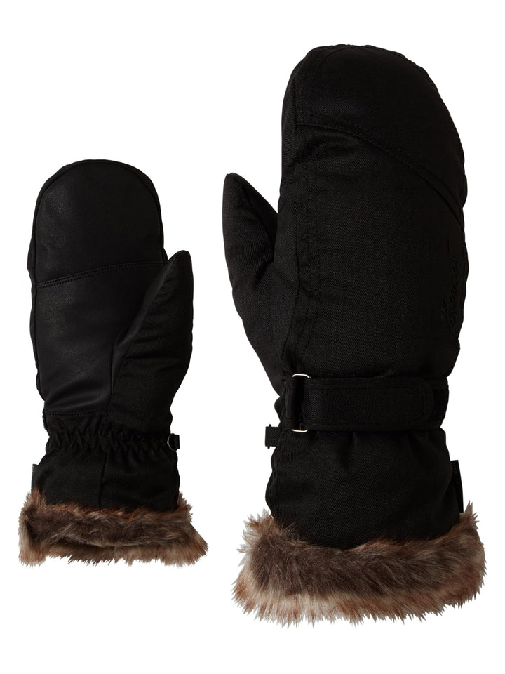 Ziener Damen KEM Mitten Lady Glove Ski-Handschuhe/Wintersport | Warm, Atmungsaktiv 6.5 black-stru, 6