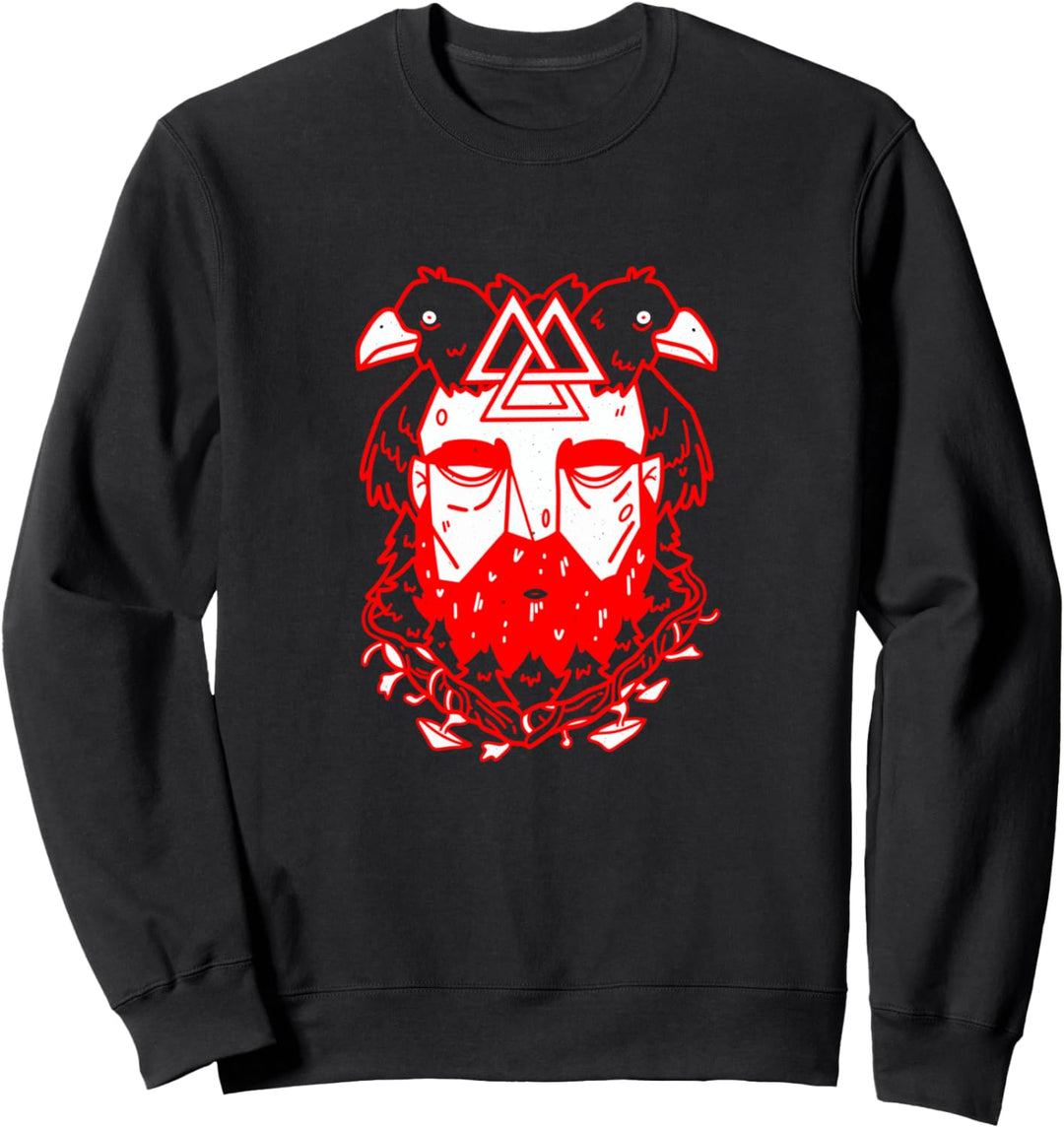 Nordische Mythologie Odins Raben Hugin Munin Valknut Sweatshirt