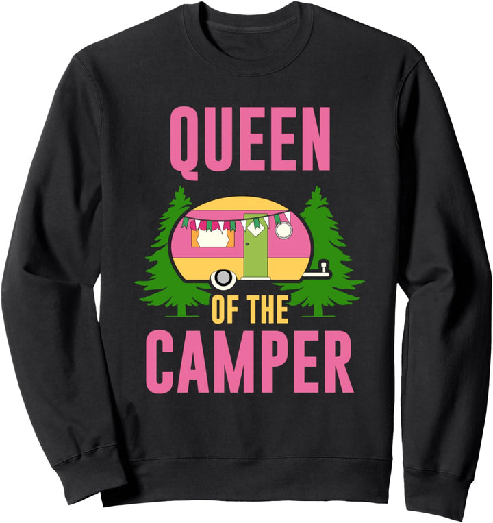 Königin der Camper Outdoor Camping Camper Mädchen Sweatshirt