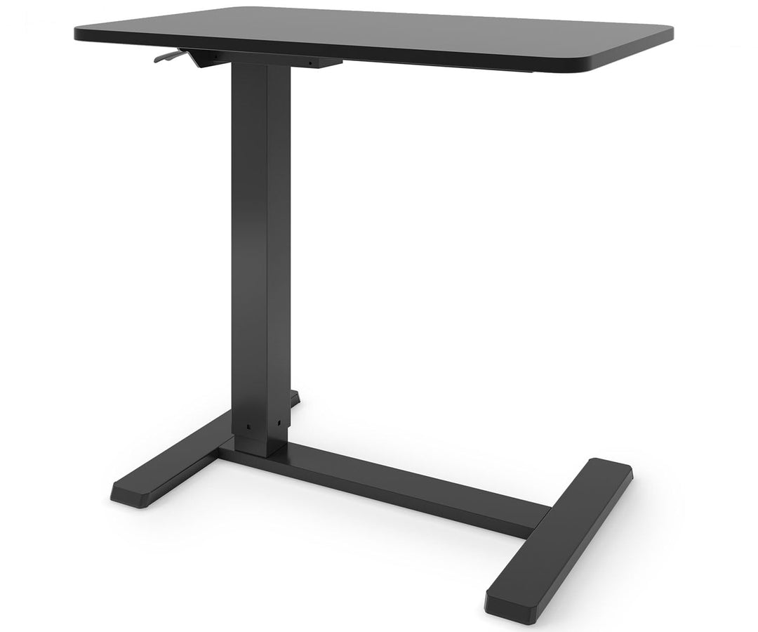ESMART EACM-121BB 71 x 40 cm Schwarz - Mobiler stufenlos pneumatisch höhenverstellbarer Beistelltisc