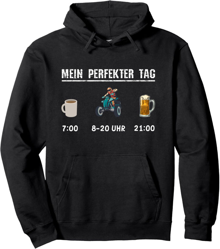 Lustiger Quad ATV Spruch Bier Offroad Tuning 4x4 UTV Pullover Hoodie