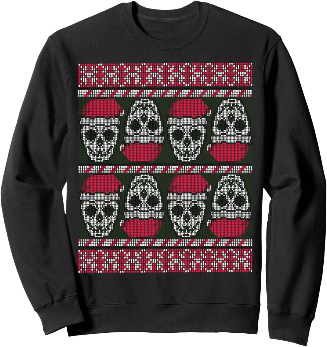 Lustiger Weihnachtspullover mit Totenkopf-Motiv Sweatshirt