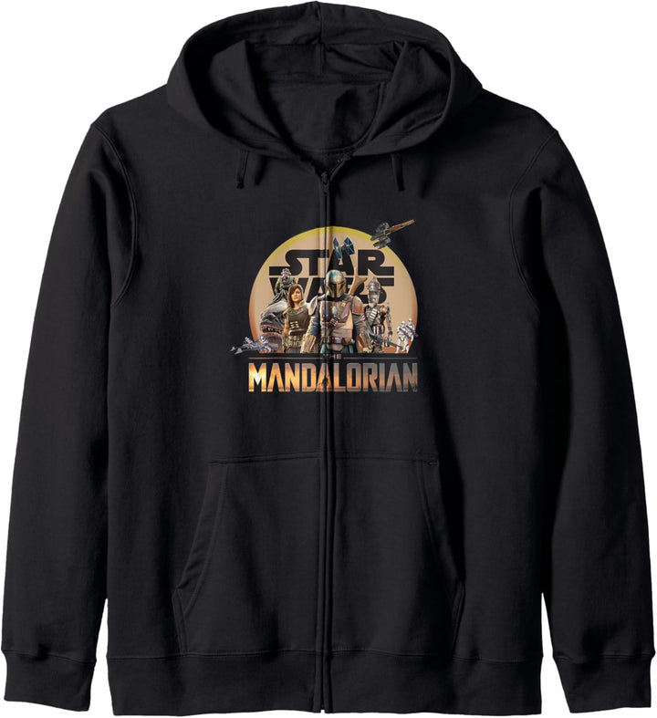 Star Wars The Mandalorian Character Collage Kapuzenjacke