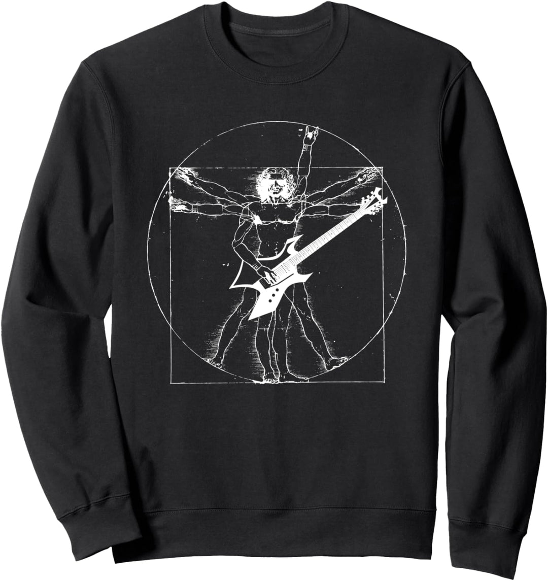 Vitruvian Man Gitarrist Da Vinci Gitarrist Sweatshirt
