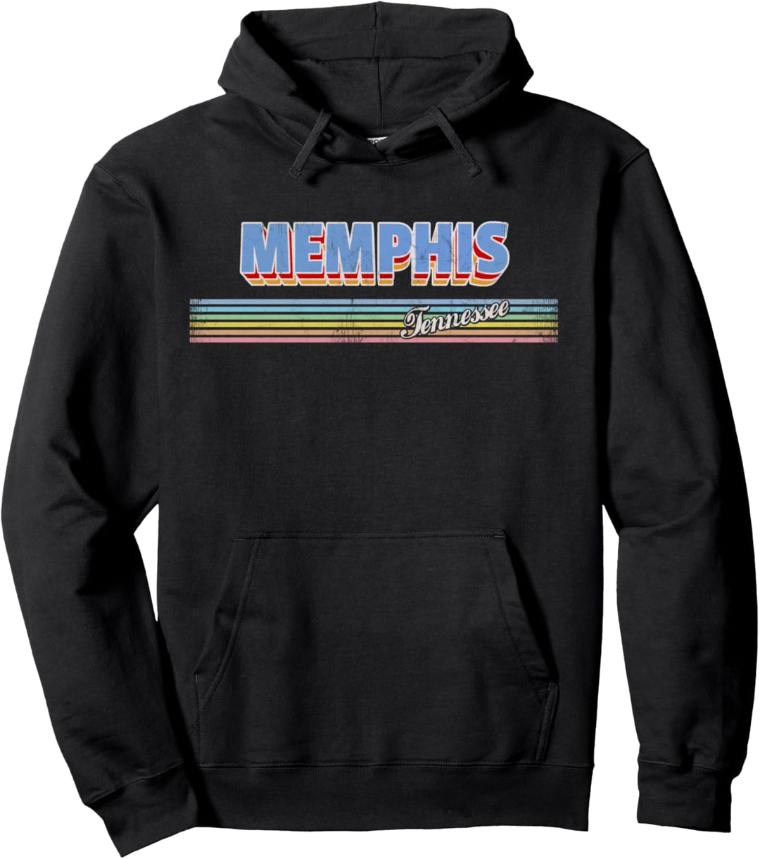 Memphis Retro-Souvenir Tennessee TN Pullover Hoodie