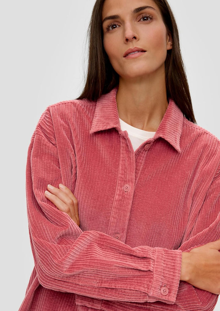 s.Oliver Damen Cord Overshirt Jacke ORANGE, L