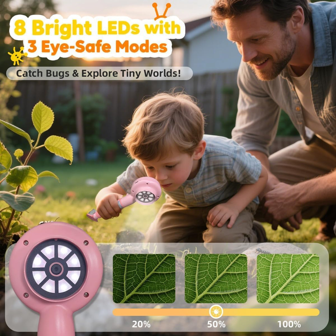 1000X Handheld Digital Mikroskop für Kinder – 4K 5,1 cm Bildschirm, wiederaufladbares Mini Labster t