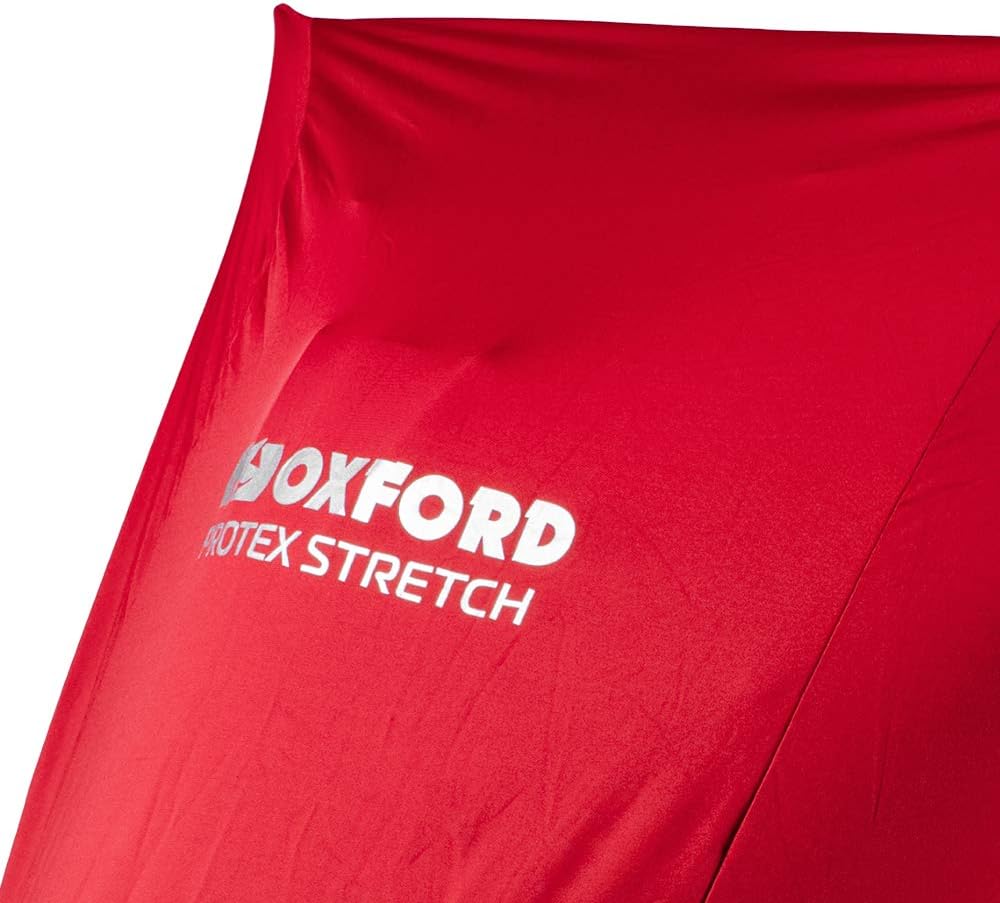 Oxford Products Motorrad-Abdeckung, CV174 für Innenraum, rot, Kurze Länge: 203 cm. Breite: 83 cm. Hö