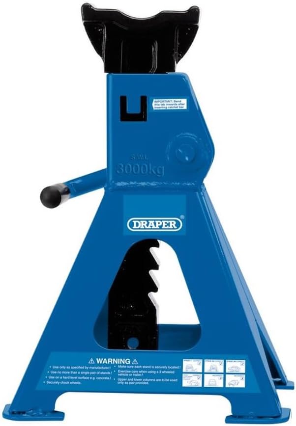 Draper 30881 3 Tonne Axle Stands, 2er pack 34mm x 90mm 3 Jahre, 34mm x 90mm 3 Jahre