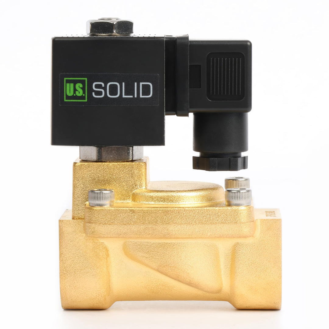 U.S. Solid Magnetventil Messing 3/4" 230V AC, 0,3-16 bar, stromlos geschlossen, VITON-Dichtung, G-Ge