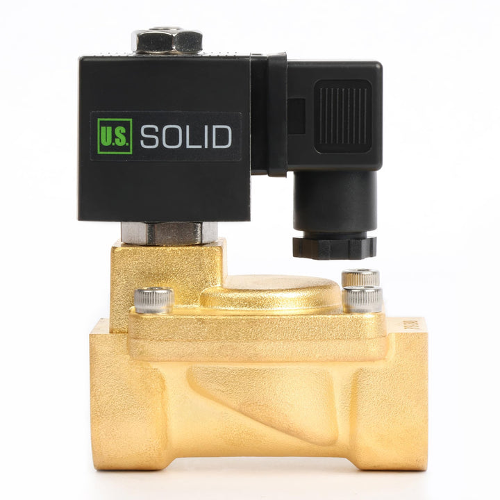 U.S. Solid Magnetventil Messing 3/4" 230V AC, 0,3-16 bar, stromlos geschlossen, VITON-Dichtung, G-Ge