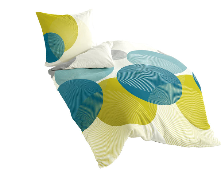 Bierbaum Bettwäsche 6155, Mako-Satin, Designed in Germany, petrol 20, 135x200 + 80x80 cm 135 x 200 c