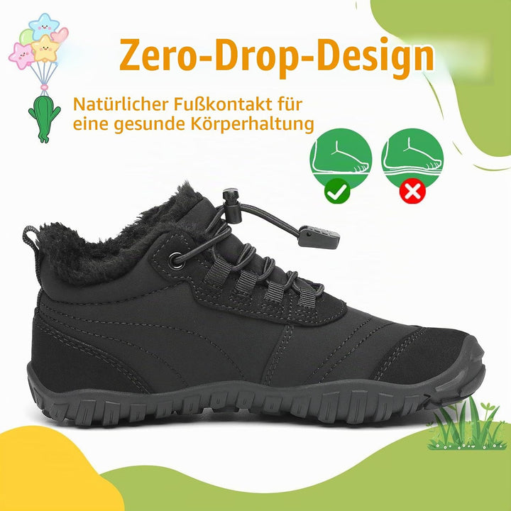 SAGUARO Kinder Winter Barfussschuhe Winterschuhe Warme Gefüttert Wanderschuhe Leicht rutschfest Wint