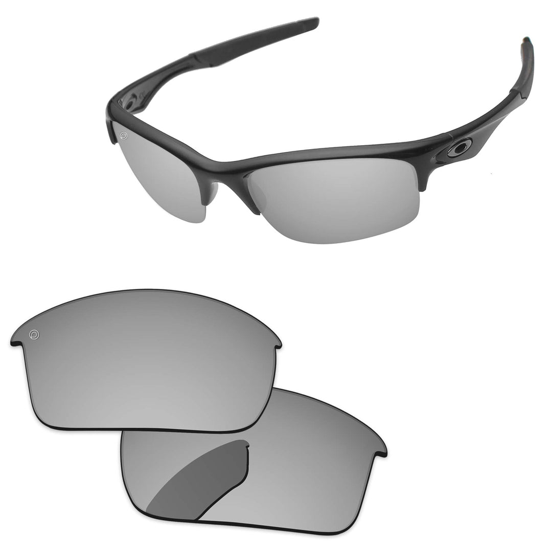 PapaViva Ersatzlinsen für for Oakley Bottle Rocket OO9164 Pro+ Chrome Silver Polarized - Anti-salt,