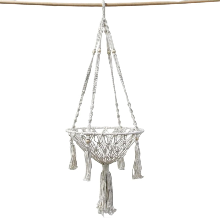 Generisch Macrame Katzen Hängematte - Makramee Hängesessel Im Boho Stil - Geflochtener Baumwollnetzk