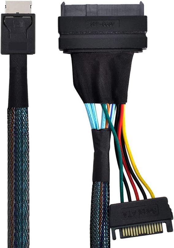 Xiwai Oculink SFF-8611 auf U.2 U.3 SFF-8639 NVME PCIe PCI-Express SSD Kabel für Mainboard SSD