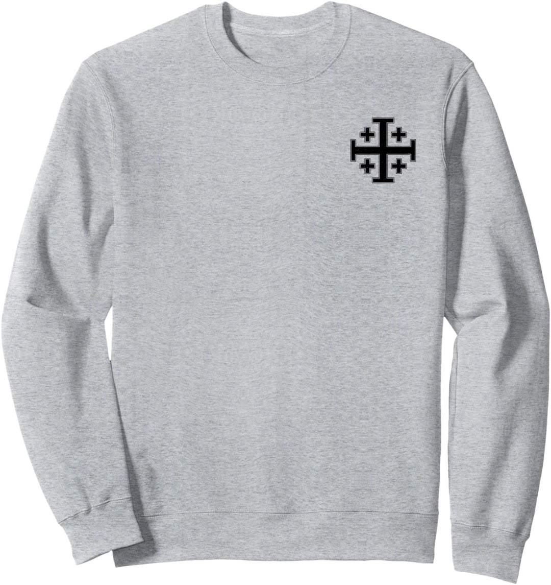 Jerusalem-Kreuz-Rittertempel, fünfgefaltet, Kreuz, Ritter-Tempel Sweatshirt