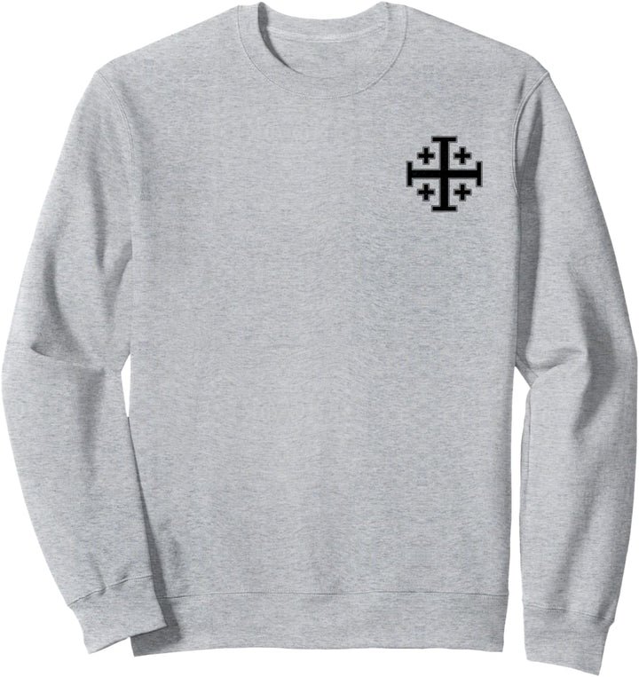 Jerusalem-Kreuz-Rittertempel, fünfgefaltet, Kreuz, Ritter-Tempel Sweatshirt