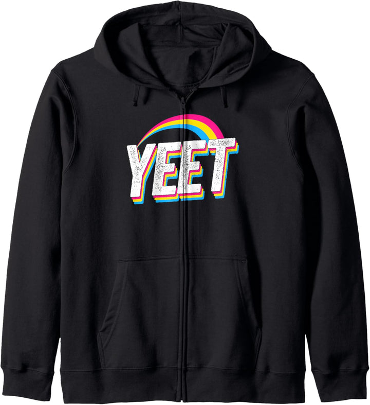 Yeet Meme Pansexual Pride Flag Rainbow Millennial Gen Z Pan Kapuzenjacke