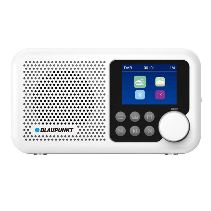 Blaupunkt DR8WH Tragbares DAB+ UKW-Radio mit Bluetooth 5.3, 2,4-Zoll-Farbdisplay, Dual-Alarm, Akku 1