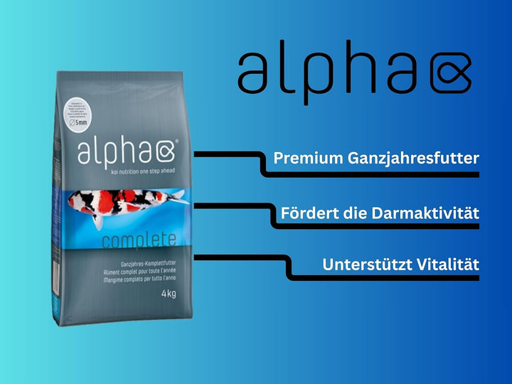 alpha Koifutter Complete 4kg - 3 mm - koinutrition one Step Ahead - Schwimmfutter Ganzjahresfutter f