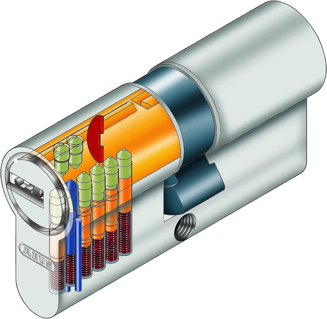 ABUS EC-SNP 45013 Türzylinder Für Aussentüren/Wohnungstüren, silber 10/30 mm, 10/30 mm