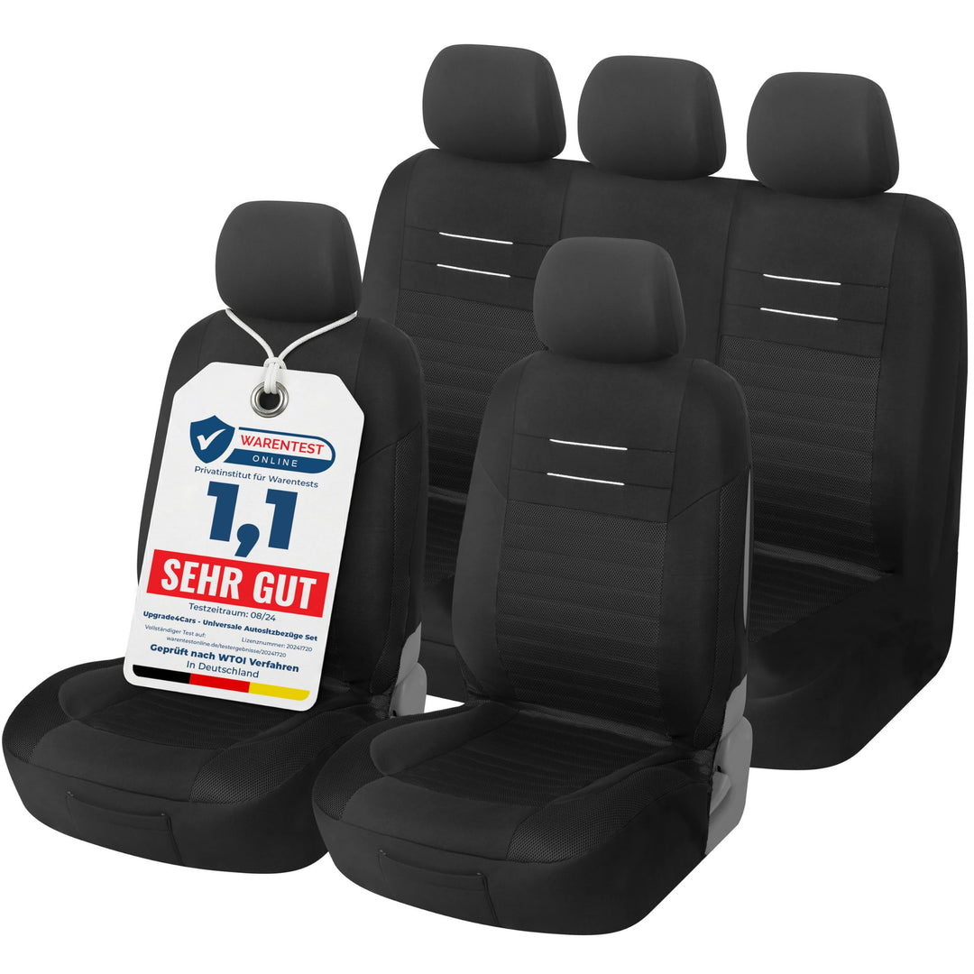 Upgrade4cars Auto-Sitzbezüge Set Universal Version 2026 | Autoschonbezüge Vordersitze & Rückbank | A