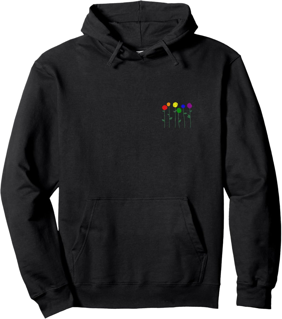 LGBTQ Regenbogen Flower Power Gay Pride Schwule Lesben Pullover Hoodie