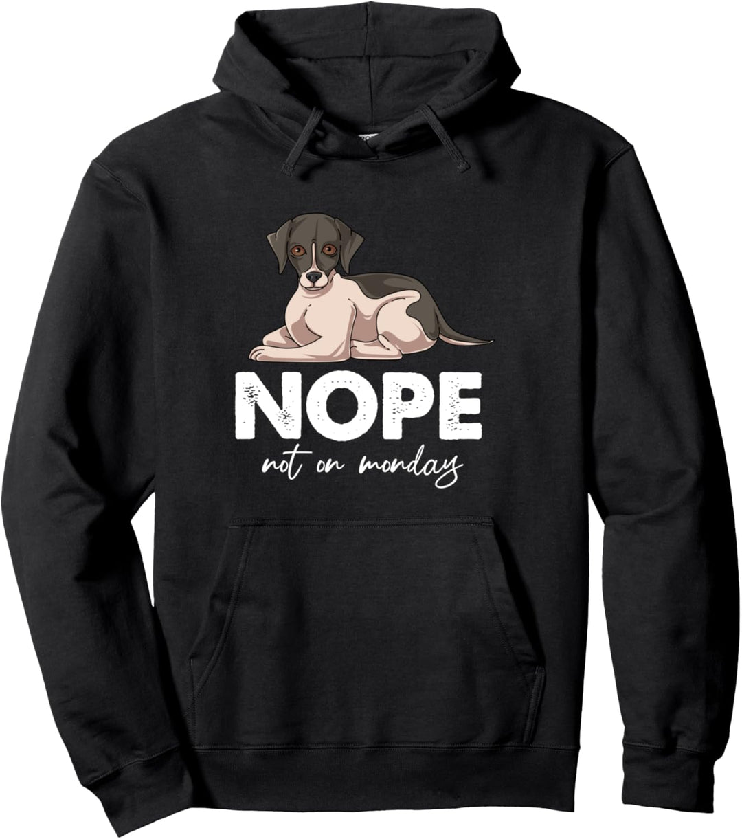 Nein, nicht am Montag, Whippet. Pullover Hoodie