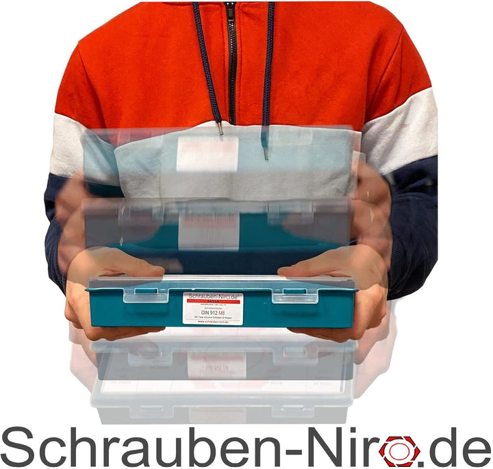 Sortiment/Set Edelstahl Madenschrauben DIN 913 - M3 + M4 - VA A2 V2A - Gewindestifte mit Kegelkuppe