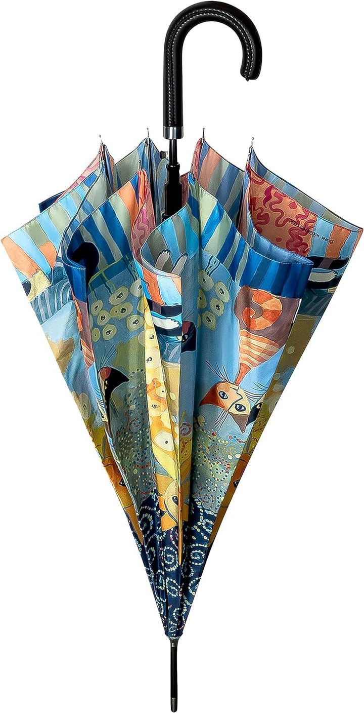 VON LILIENFELD Regenschirm Rosina Wachtmeister Dolce Vita Auf-Automatik Stabil Damen Kunst Katze