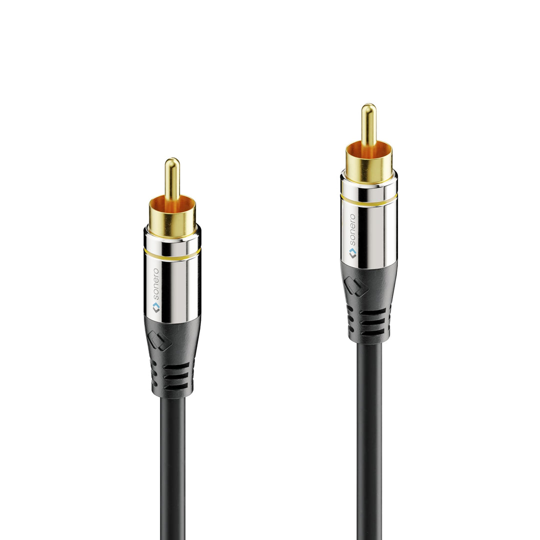 Sonero Premium 5,00m Cinch Kabel, 1x Cinch Stecker auf 1x Cinch Stecker, Subwoofer, Verstärker, Beam