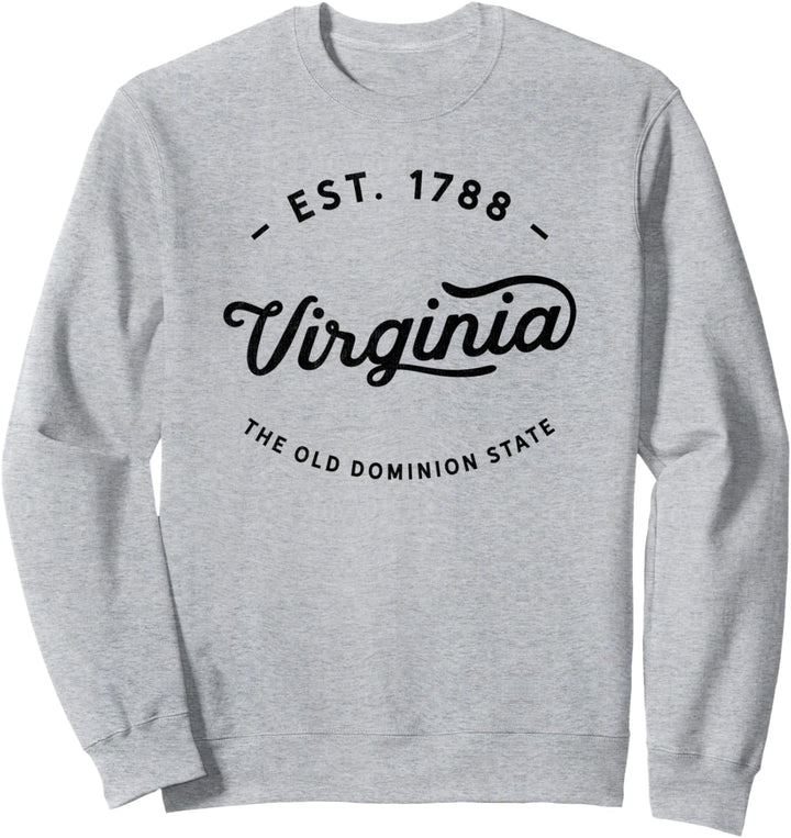 Classic Retro Vintage Virginia USA Throwback 1788 Novelty Sweatshirt