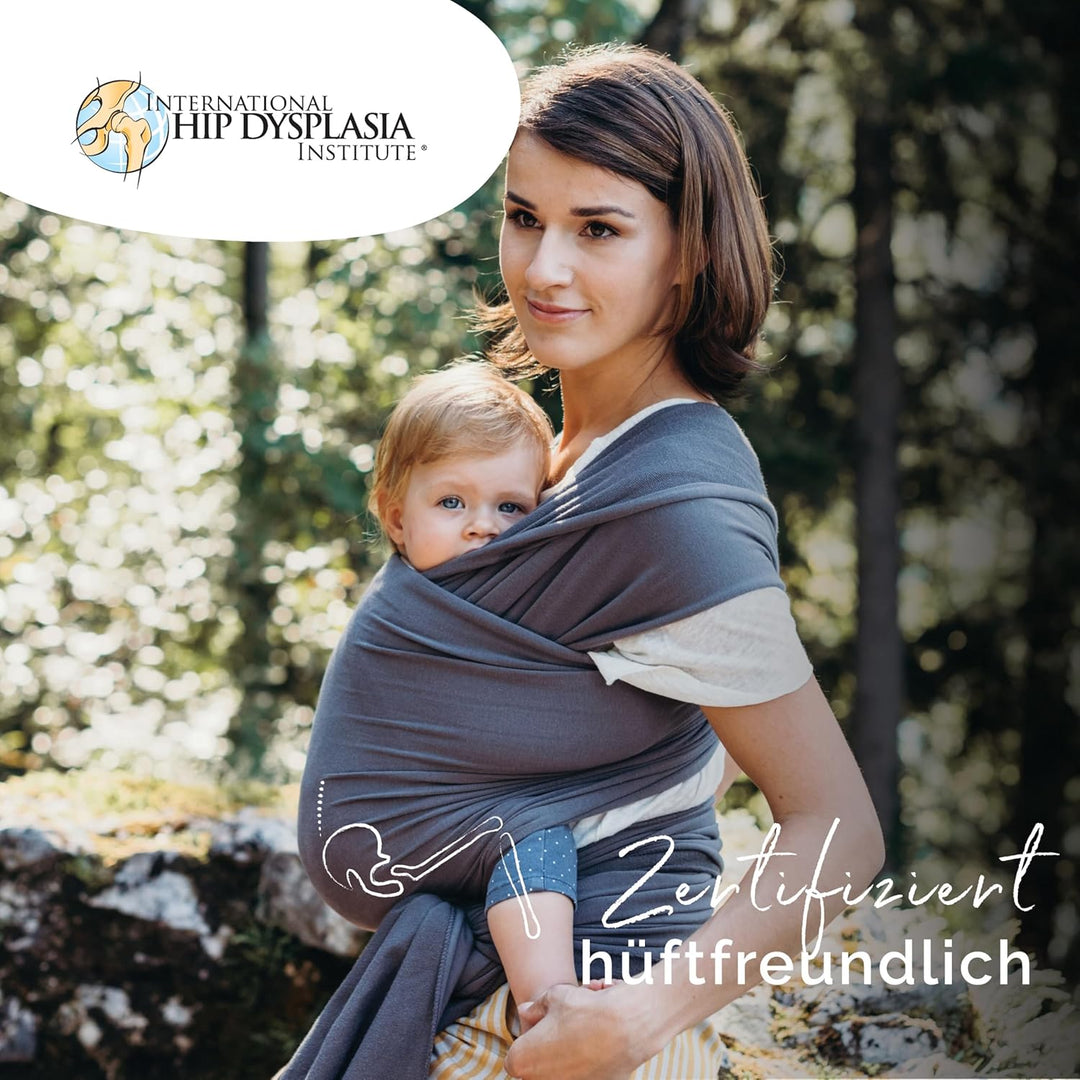 Boba Babytragetuch ab Geburt bis 15 kg - Kuschelweiches & Stützendes Baumwollfrottee, Tragetuch Baby