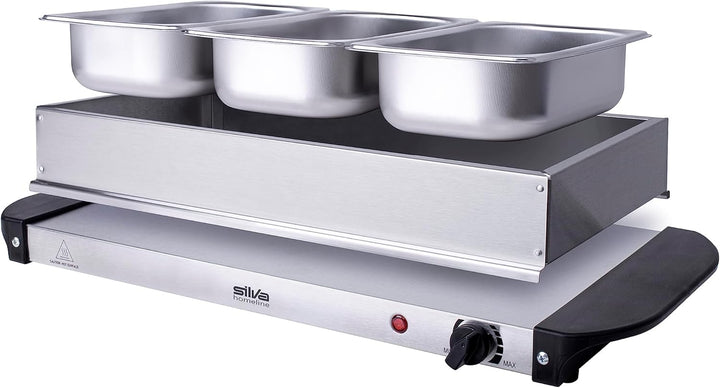 Stay Hot SH 3.1, 2-in-1 Buffetwärmer &amp; Warmhalteplatte, 200 Watt, Ideale Lösung für Buffets, Partys