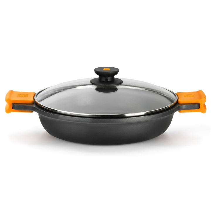 BRA Kochtopf, flach, aluguss, Schwarz, 36 cm Ohne Zubehör 36 cm, Ohne Zubehör 36 cm