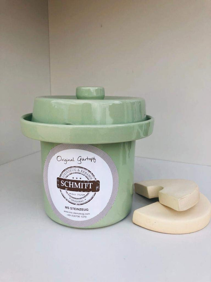 Gärtopf Mini Fermentation 1 Liter pastellgrün Milchsäuregärung Konservieren Einmachen gesunde Ernähr