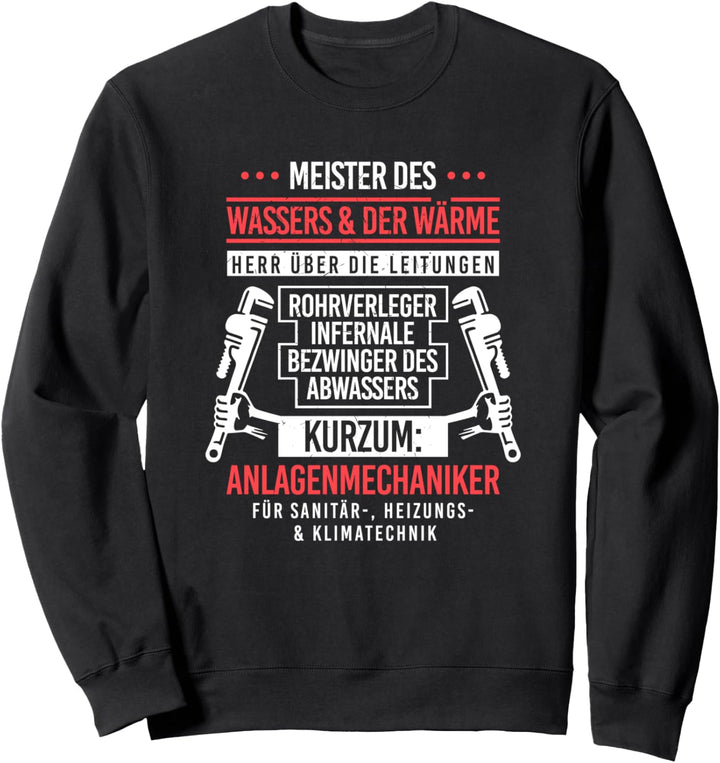 Anlagenmechaniker Installateur Sweatshirt