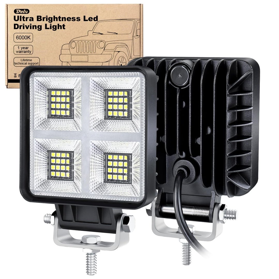 Dinfu 2 pack 160W LED Scheinwerfer Lampen12v Led Arbeitsscheinwerfer Zusatzscheinwerfer, 6000K LED A