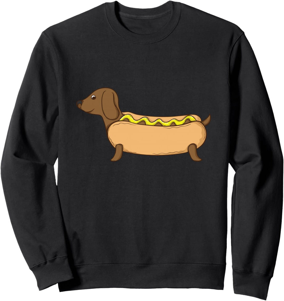 Hot Dog Lustiger Hund im Dutt Sweatshirt