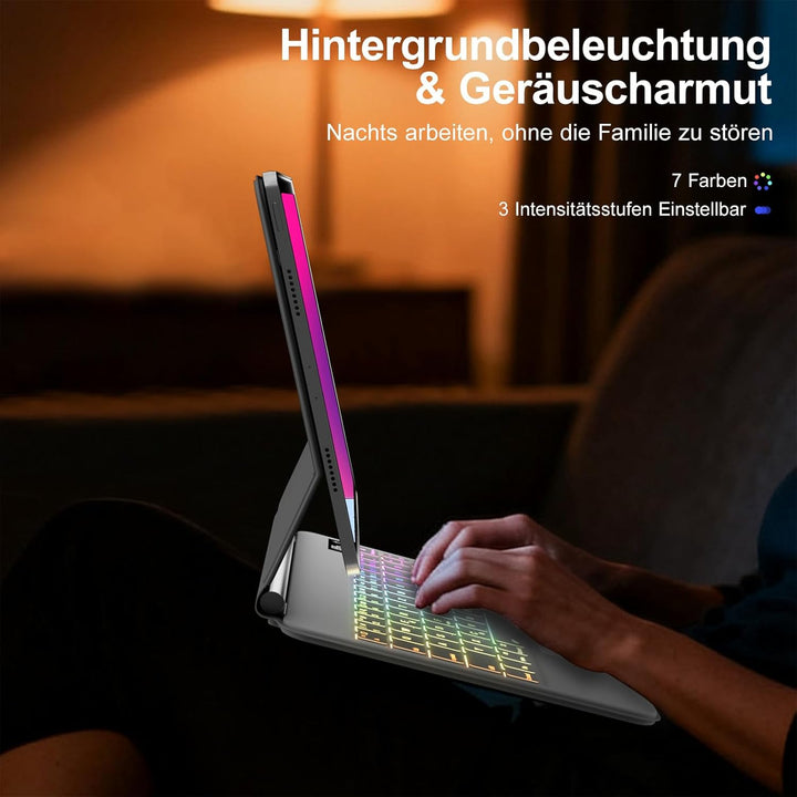 Magnetische Tastatur Hülle für 11 Generation 2025 A16 11 Zoll, iPad 10 Generation 10,9 Zoll, Tastatu