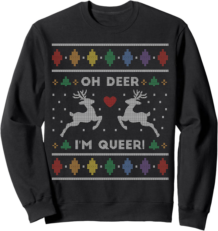 Oh Deer Im Queer Wortspiel LGBT Rainbow Gay Pride Sweatshirt