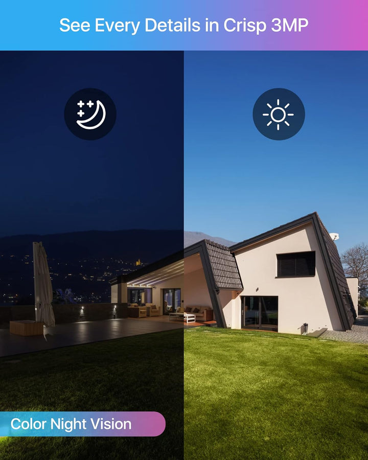 ZOSI 3MP Überwachungskamera Set WLAN Aussen, 4X Pan/Tilt IP Dome Kamera 355°/140° Schwenkbar, 2-Wege