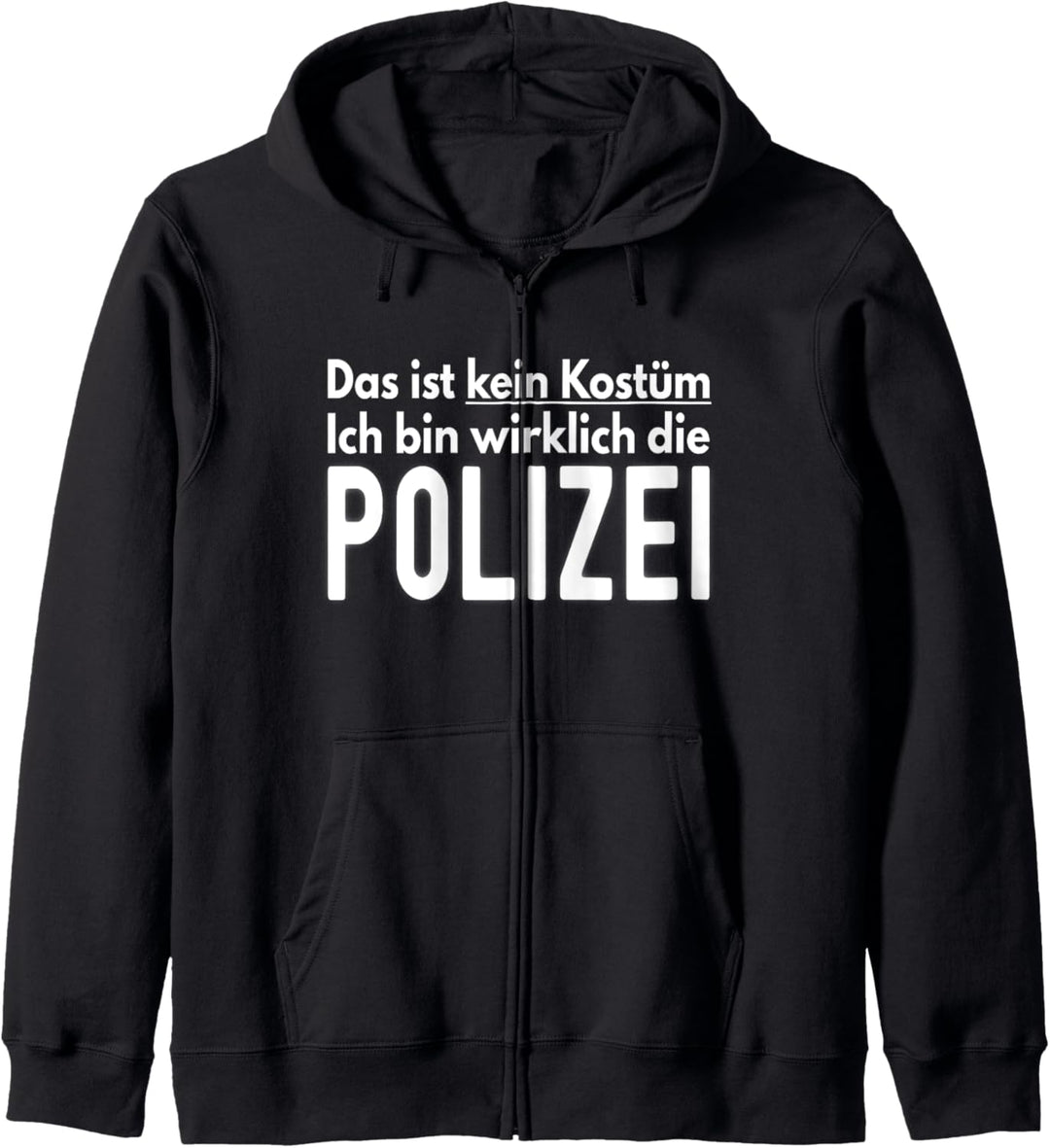 Polizeikostüm, Karnevalsumzug Köln Rut und Wiess, Jeck Kapuzenjacke